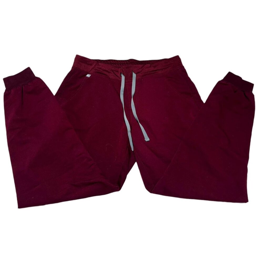 Figs Burgundy Track Pants
